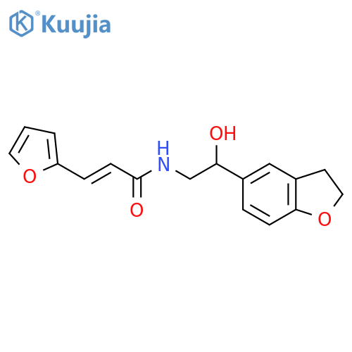 (2E)-N-2-(2,3-dihydro-1-benzofuran-5-yl)-2-hydroxyethyl-3-(furan-2-yl)prop-2-enamide structure