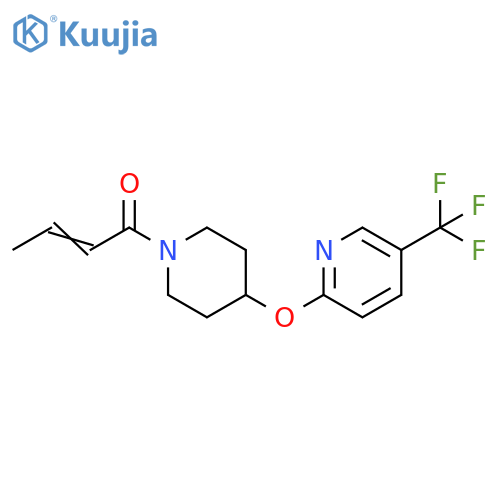 (2E)-1-(4-{[5-(trifluoromethyl)pyridin-2-yl]oxy}piperidin-1-yl)but-2-en-1-one structure