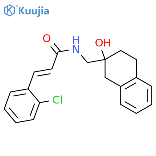 (2E)-3-(2-chlorophenyl)-N-(2-hydroxy-1,2,3,4-tetrahydronaphthalen-2-yl)methylprop-2-enamide structure