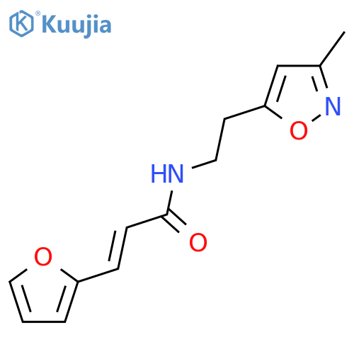 (2E)-3-(furan-2-yl)-N-2-(3-methyl-1,2-oxazol-5-yl)ethylprop-2-enamide structure
