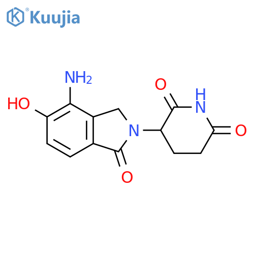 3-(4-Amino-1,3-dihydro-5-hydroxy-1-oxo-2H-isoindol-2-yl)-2,6-piperidinedione structure