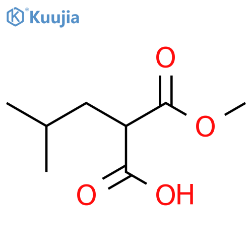 4-methyl-2-(methyl carboxy)pentanoic acid structure