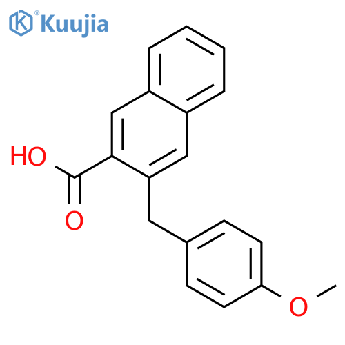 2-Naphthalenecarboxylic acid, 3-[(4-methoxyphenyl)methyl]- structure