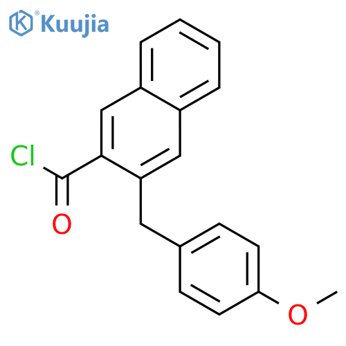 2-Naphthalenecarbonyl chloride, 3-[(4-methoxyphenyl)methyl]- structure
