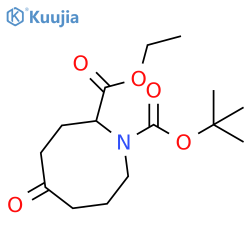 1-tert-butyl 2-ethyl 5-oxoazocane-1,2-dicarboxylate structure