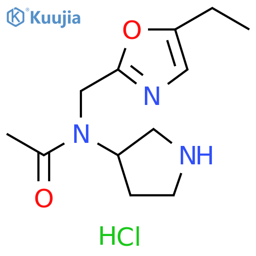 N-[(5-ethyl-1,3-oxazol-2-yl)methyl]-N-(pyrrolidin-3-yl)acetamide hydrochloride structure
