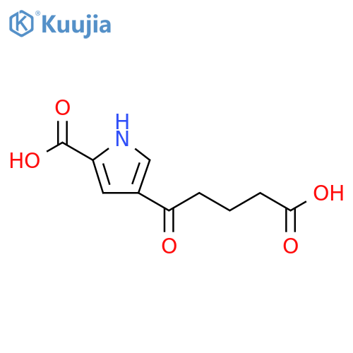 4-(4-carboxybutanoyl)-1H-pyrrole-2-carboxylic acid structure