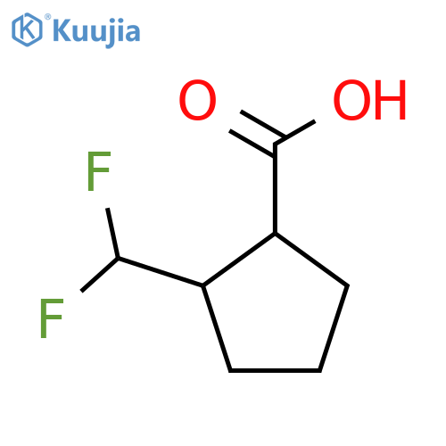 2-(Difluoromethyl)cyclopentane-1-carboxylic acid structure