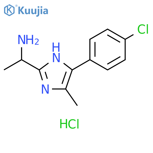 1-4-(4-chlorophenyl)-5-methyl-1H-imidazol-2-ylethan-1-amine dihydrochloride structure