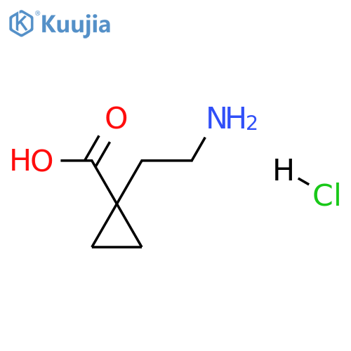 1-(2-aminoethyl)cyclopropanecarboxylic acid;hydrochloride structure
