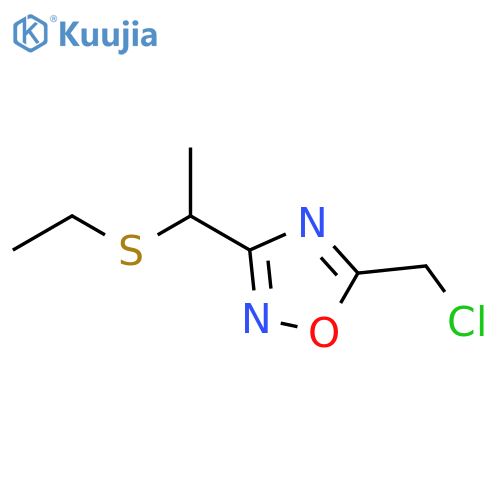 5-(chloromethyl)-3-1-(ethylsulfanyl)ethyl-1,2,4-oxadiazole structure