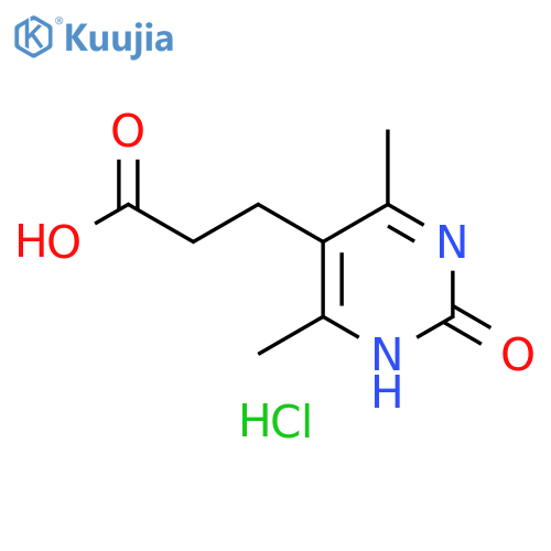 3-(4,6-dimethyl-2-oxo-1H-pyrimidin-5-yl)propanoic acid;hydrochloride structure