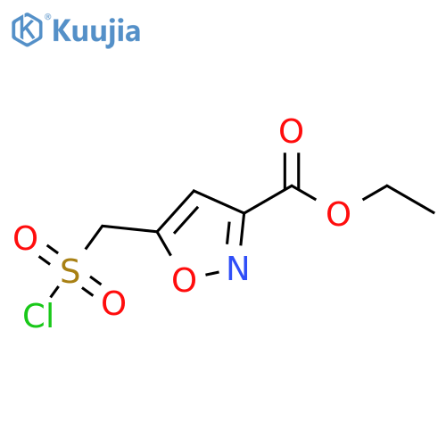 ethyl 5-(chlorosulfonyl)methyl-1,2-oxazole-3-carboxylate structure