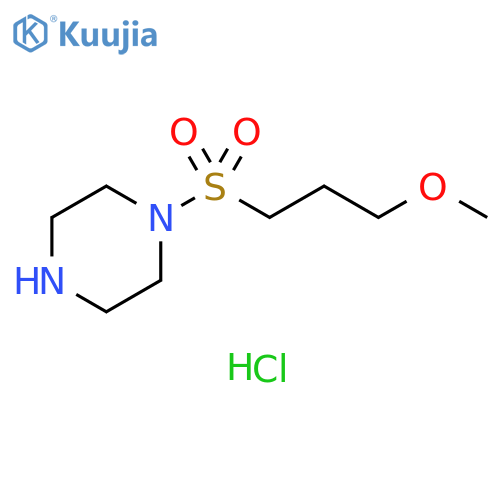 1-(3-methoxypropylsulfonyl)piperazine;hydrochloride structure