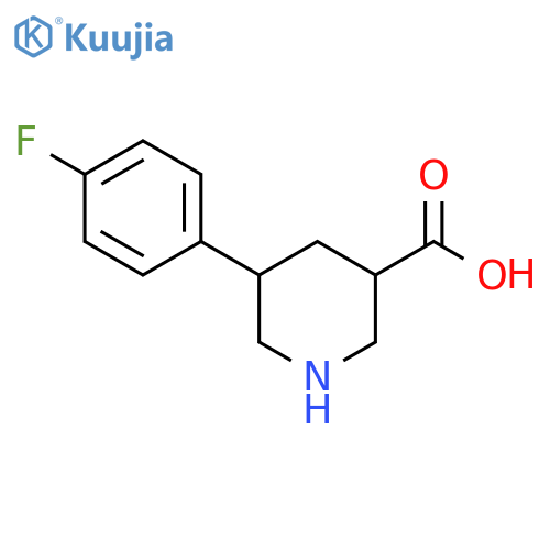 5-(4-fluorophenyl)piperidine-3-carboxylic acid structure