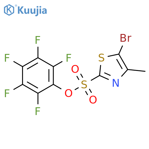 2,3,4,5,6-pentafluorophenyl 5-bromo-4-methyl-1,3-thiazole-2-sulfonate structure