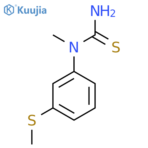 1-methyl-1-3-(methylsulfanyl)phenylthiourea structure