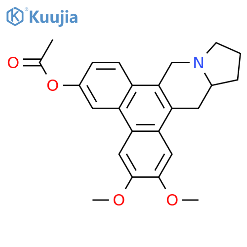 Dibenzo[f,h]pyrrolo[1,2-b]isoquinolin-6-ol, 9,11,12,13,13a,14-hexahydro-2,3-dimethoxy-, 6-acetate, (13aS)- structure