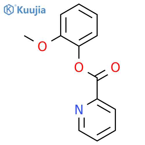 2-Pyridinecarboxylic acid, 2-methoxyphenyl ester structure