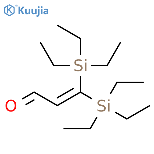 2-Propenal, 3,3-bis(triethylsilyl)- structure