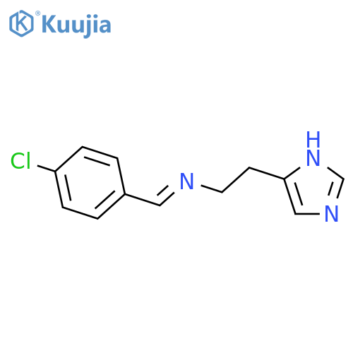 1H-Imidazole-4-ethanamine, N-[(4-chlorophenyl)methylene]-, (E)- structure