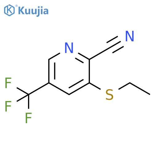 3-(Ethylthio)-5-(trifluoromethyl)picolinonitrile structure