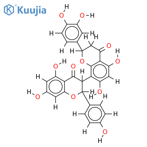 5,7,4',5'',7'',3''',4'''-heptahydroxy[3,8'']biflavanone structure