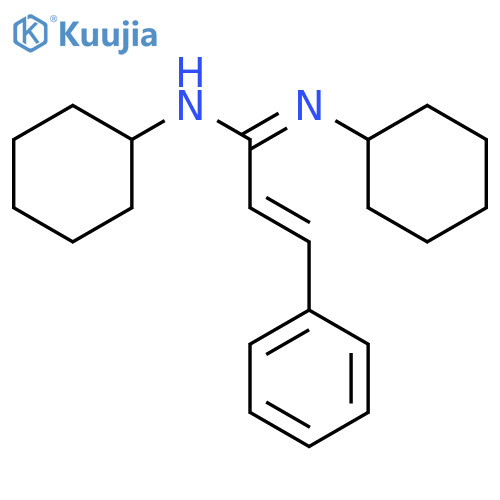 2-Propenimidamide, N,N'-dicyclohexyl-3-phenyl-, (2E)- structure