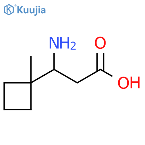 3-amino-3-(1-methylcyclobutyl)propanoic acid structure