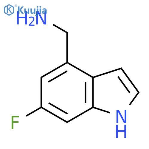 (6-Fluoro-1H-indol-4-yl)methanamine structure