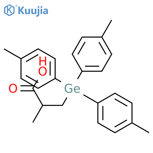 Propanoic acid, 2-methyl-3-[tris(4-methylphenyl)germyl]- structure