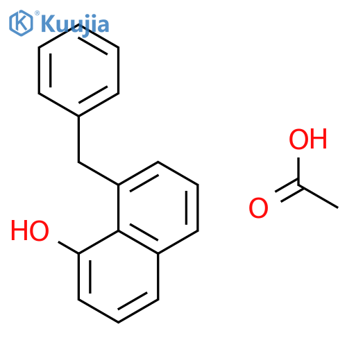 1-Naphthalenol, 8-(phenylmethyl)-, acetate structure