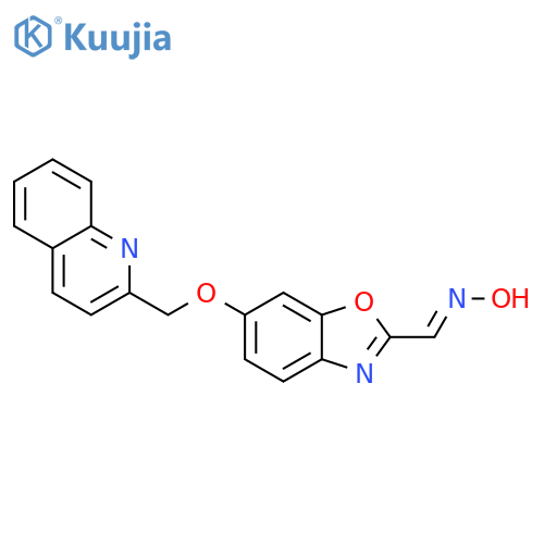 2-Benzoxazolecarboxaldehyde, 6-(2-quinolinylmethoxy)-, oxime structure