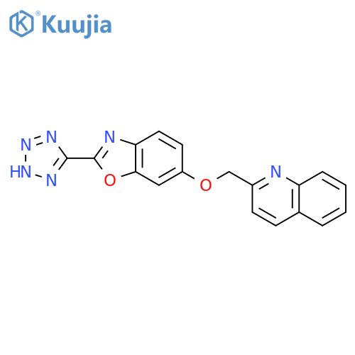 Quinoline, 2-[[[2-(1H-tetrazol-5-yl)-6-benzoxazolyl]oxy]methyl]- structure