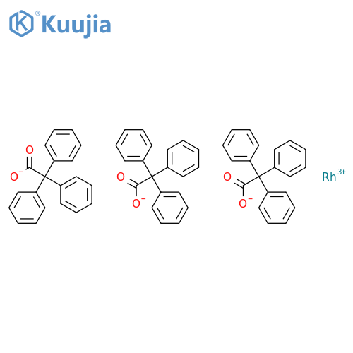 Tetrakis(triphenylacetato)dirhodium(II) Dichloromethane Adduct structure