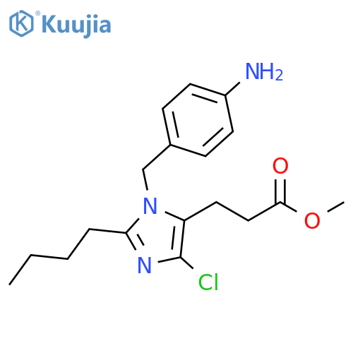 1H-Imidazole-5-propanoic acid,1-[(4-aminophenyl)methyl]-2-butyl-4-chloro-, methyl ester structure
