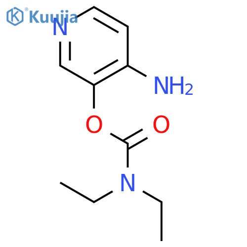 Carbamic acid, diethyl-, 4-amino-3-pyridinyl ester structure