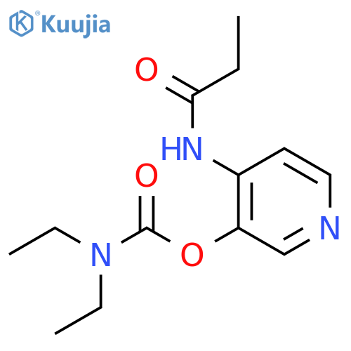 Carbamic acid, diethyl-, 4-[(1-oxopropyl)amino]-3-pyridinyl ester structure
