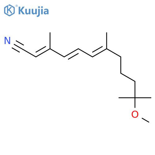2,4,6-Dodecatrienenitrile, 11-methoxy-3,7,11-trimethyl-, (4E,6E)- structure