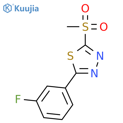 1,3,4-Thiadiazole, 2-(3-fluorophenyl)-5-(methylsulfonyl)- structure