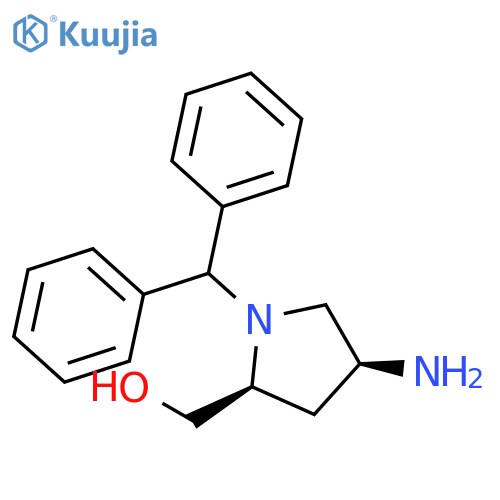 2-PYRROLIDINEMETHANOL, 4-AMINO-1-(DIPHENYLMETHYL)-, (2S-CIS)- structure
