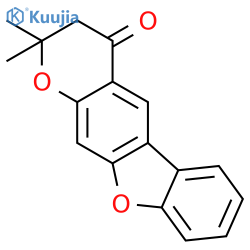 4H-Benzofuro[3,2-g]-1-benzopyran-4-one, 2,3-dihydro-2,2-dimethyl- structure