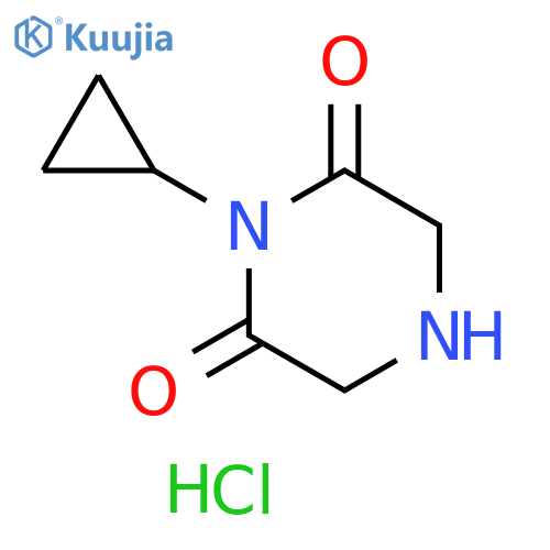 1-Cyclopropyl-2,6-Piperazinedione Hydrochloride structure