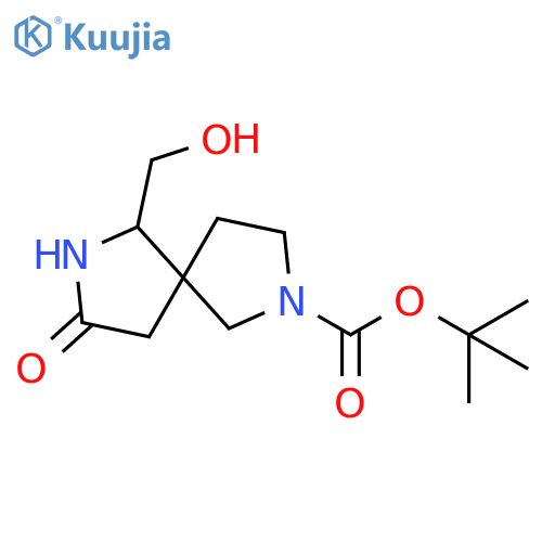 tert-butyl 6-(hydroxymethyl)-8-oxo-2,7-diazaspiro[4.4]nonane-2-carboxylate structure