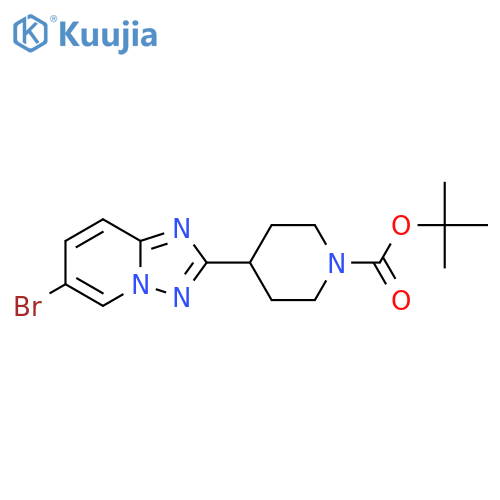 tert-butyl 4-(6-bromo-1,2,4triazolo1,5-apyridin-2-yl)piperidine-1-carboxylate structure