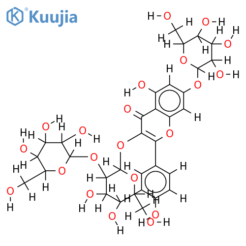 kaempferol 3-glucosyl (1->2) galactoside-7-glucoside structure