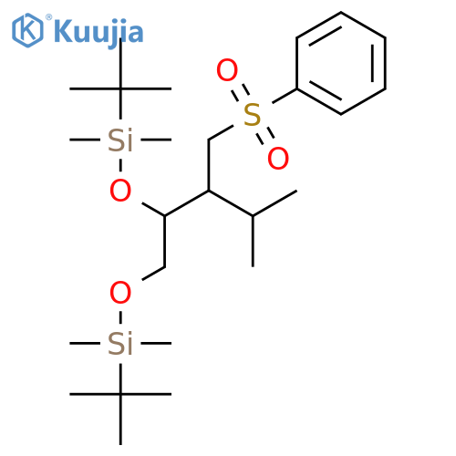 4,7-Dioxa-3,8-disiladecane, 2,2,3,3,8,8,9,9-octamethyl-5-[(1S)-2-methyl-1-[(phenylsulfonyl)methyl]propyl]-, (5S)- structure