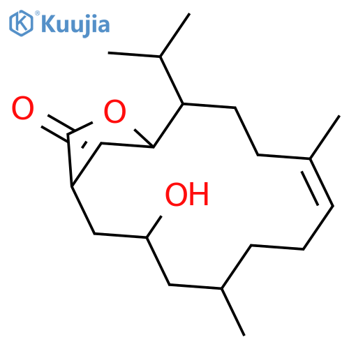 14-Oxabicyclo[11.2.1]hexadeca-1(16),8-dien-15-one, 3-hydroxy-5,9-dimethyl-12-(1-methylethyl)-, (3S,5R,8E,12S,13S)- structure