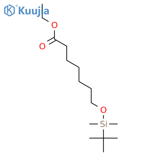 Heptanoic acid, 7-[[(1,1-dimethylethyl)dimethylsilyl]oxy]-, ethyl ester structure