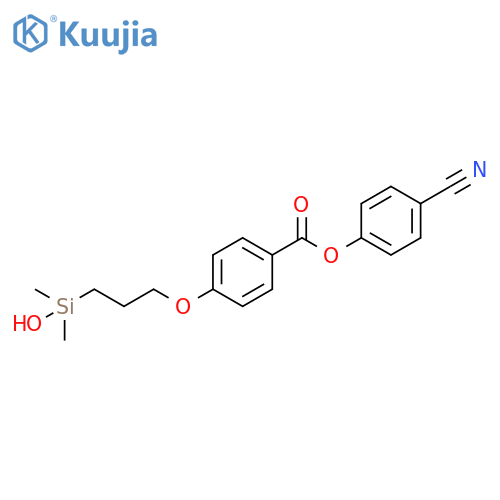 Benzoic acid, 4-[3-(hydroxydimethylsilyl)propoxy]-, 4-cyanophenyl ester structure